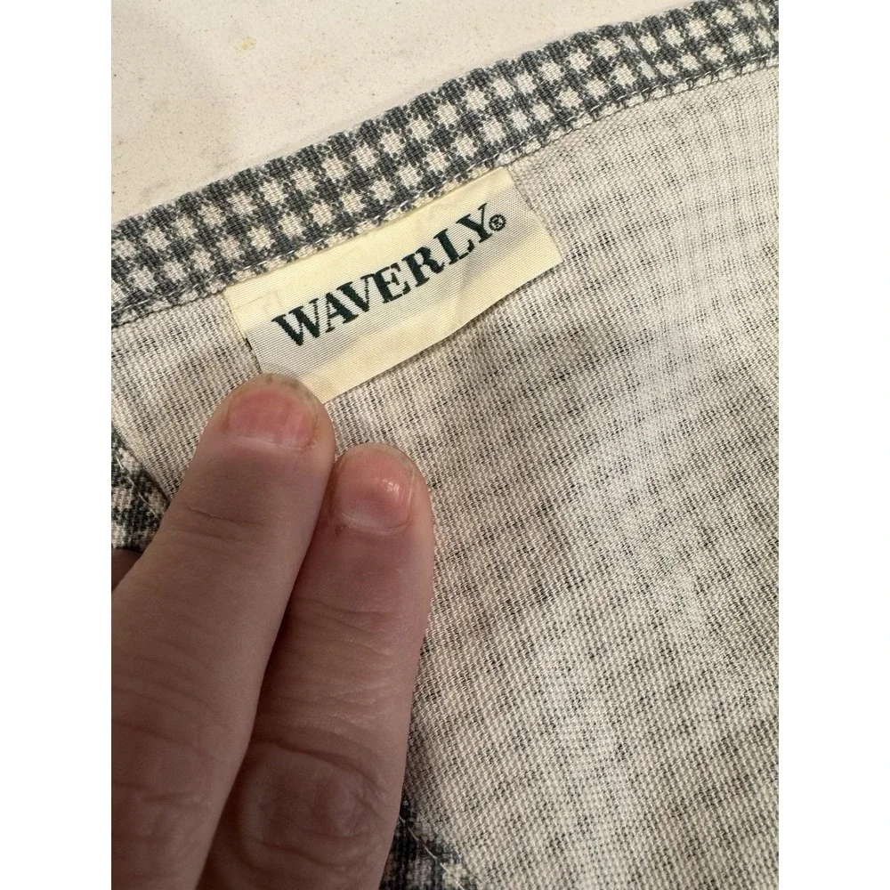 Waverly Orchard Trail 2 Scalloped Valances 74x15 Curtains Grapes‎ Green Gingham